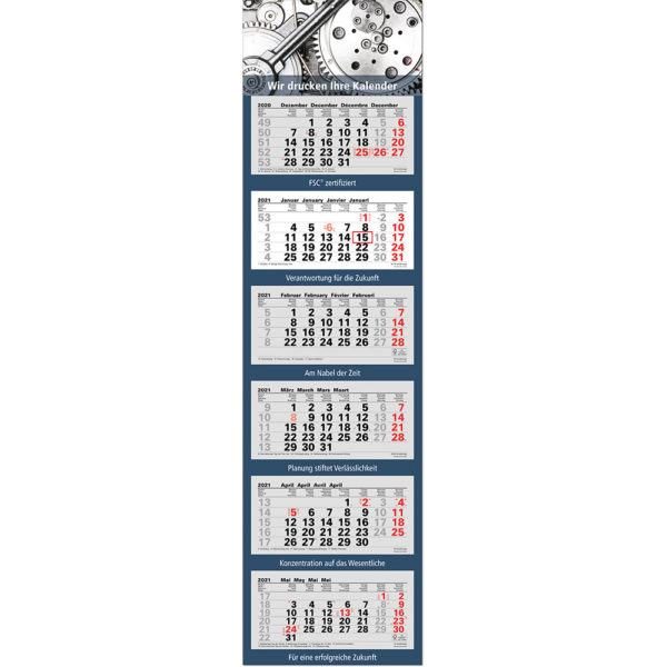 6-Monatskalender Premium Wandkalender